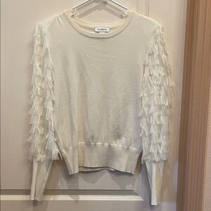 Ivory Fringe Sweater